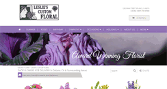 Desktop Screenshot of lesliescustomfloral.com